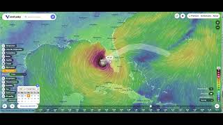 Hurricane Milton via Ventusky free Weather app Oct 7 2024 [upl. by Whiting]