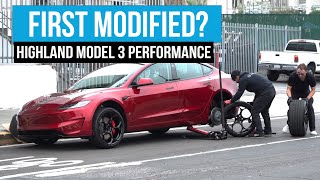 First Modified 2024 Tesla Model 3 Performances  Day 1 Review and Teardown [upl. by Cutlerr]