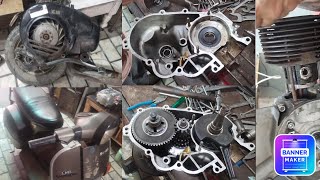 LML NV Vespa Full Engine FittingVespa Scooter Full Engine Rebuild [upl. by Elinet880]