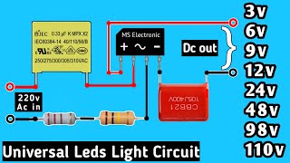 Building a MultiOutput AC to DC LED DriverConvert 220V AC to 3V6V12V24V48V60V98V110V120V [upl. by Ennayram]