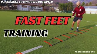 9 Fast Feet Exercises To Improve Your Foot Speed  Agility Ladder Training [upl. by Nonnaihr]