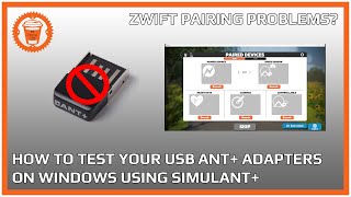 ANT pairing problems on Zwift Test your ANT adapters using this method [upl. by Pail]