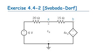 Exercise 442 NodeVoltage Analysis SvobodaDorf  Introduction to Electric Circuits 9th Edition [upl. by Horodko204]