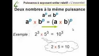 Maths 4ème  Puissance  Mathématiques quatrième [upl. by Pascale]