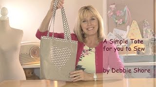 Sewing a simple tote bag by Debbie Shore [upl. by Easter915]