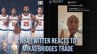 NBA TWITTER REACTS TO MIKAL BRIDGES TRADE [upl. by Eceela]