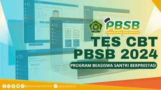 Ini Dia CBT Tes Online Beasiswa Santri PBSB Kemenag [upl. by Lehacim991]