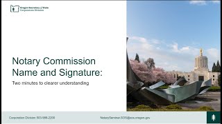 Notary Commission Name and Signature Two Minutes to Greater Understanding [upl. by Binnie]