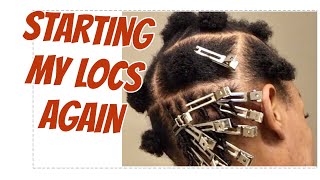 A NEW SET OF LOCS  DIY STARTER LOCS  SECOND SET [upl. by Amin]