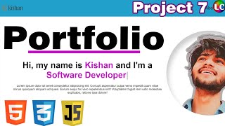 How to Make a Portfolio Website Using HTML CSS amp Javascript  portfolio [upl. by Nyvrem]