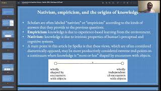 Lecture 2 Nativism Empiricism and Core Knowledge  COGSCI 1  UC Berkeley [upl. by Brout]