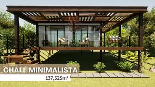 Projeto Chalé na Montanha  Wood Frame  137525m² [upl. by Eirotal]