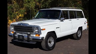 1989 Jeep Grand Wagoneer 59L V8 OHV 16V 4WD White Slideshow [upl. by Carn]