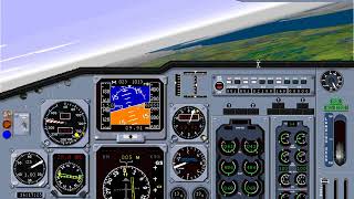 Microsoft Flight Simulator 98  Lesson ILS Approach Straight In Boeing 737 [upl. by Edgar]