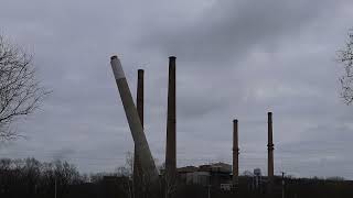 Conesville Plant Stacks Demolition 12192021 [upl. by Virgin118]