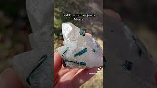 Teal Tourmaline Quartz Matrix [upl. by Ardnaid]