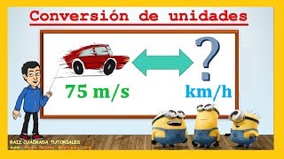 Convertir metros por segundo a kilómetros por hora ms a kmh  Explicación y ejemplos [upl. by Ayahsey]