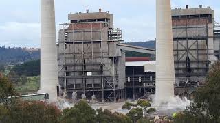 Wallerawang power station demolition close shot [upl. by Yerbua2]