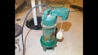 Fixing Basement Sewage Ejector Pump Float Switch on a Zoeller 212 Pump [upl. by Neema]