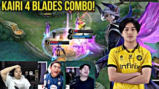 INDO STREAMERS REACTION ON KAIRIS LING FAST HAND 4 BLADES COMBO [upl. by Lay]