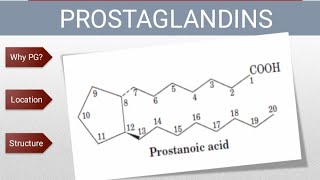 Prostaglandins Biochemistry  Synthesis and Functions of Prostaglandins  PG analogues amp inhibitors [upl. by Jillayne]