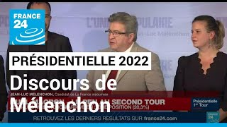 REPLAY  Discours de JeanLuc Mélenchon battu à lélection présidentielle française [upl. by Abana925]