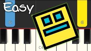 GEOMETRY DASH LEVEL 1  Stereo Madness  EASY PIANO TUTORIAL [upl. by Tom]