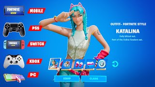 NEW How to Get Katalina Skin Free in Mobile Playstation PS5 PS 4 Switch Xbox Console Fortnite [upl. by Niledam802]