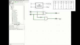 Half Subtractor Simulation Using Logisim  Digital Logic Tutorial [upl. by Fonzie]