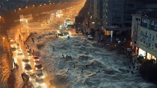 Half of Istanbul is under water Monstrous flood in Turkeys largest city [upl. by Cowley]