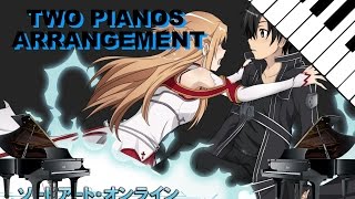 2 Pianos Cover Sword Art Online  All 4 Openings and Endings ソードアート・オンライン [upl. by Tiana485]