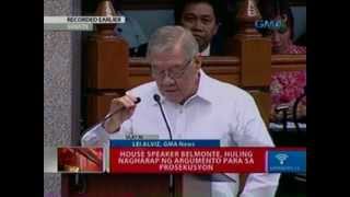 Flash Report House Speaker Belmonte huling nagharap ng argumento para sa prosekusyon [upl. by Nur]