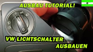 IN 1 MINUTE VW GOLF 5 LICHTSCHALTER AUSBAUEN  TUTORIAL  AUDI  SKODA  SEAT  FACTOREM [upl. by Yeoj]