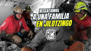 JILOTZINGO Así rescatamos a una familia tras desgaje de cerro [upl. by Einnor68]