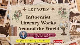 Influential Literary Works Around the World LECTURE  QUIZ  NEW CURRICULUM LET REVIEWER [upl. by Erialb801]