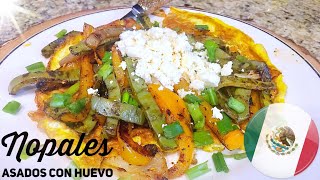 Desayuno Delicioso de Nopales Asados Con Huevo [upl. by Shandie173]