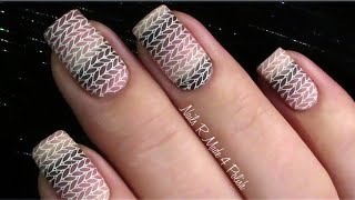 Herbst Nageldesign einfach  Strick Nägel  Easy Fall Nail Art [upl. by Liman]