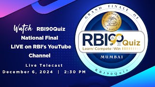 Grand Finale of RBI90Quiz live from Mumbai December 6 2024 at 230 PM [upl. by Aira104]