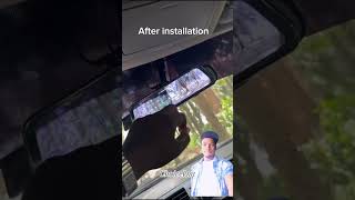 AFTER INSTALLATION OF FULL SCREEN INNER MIRROR automobile viral automobile infotainment [upl. by Yelkrab517]