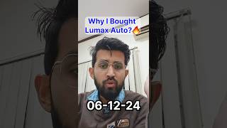 Why I Bought Lumax Auto Tech🔥 lumaxauto lumaxautotechnologies gemstocks [upl. by Yaf]