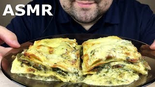 ASMR LASAGNA with BACON SPINACH and MUSHROOMS Eating Sounds Mukbang NO TALKING [upl. by Lakym]