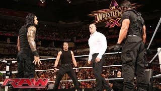 The Shield Triple Power Bombs Kane Raw March 17 2014 [upl. by Yelsnia87]