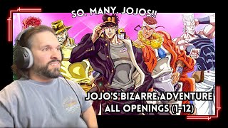 EDM Producer Reacts To JoJos Bizarre Adventure All Openings 112 [upl. by Ahsemit]