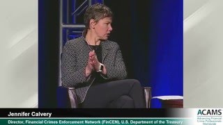 John Byrne Interviews FinCEN Director Jennifer Calvery  ACAMS [upl. by Syverson]