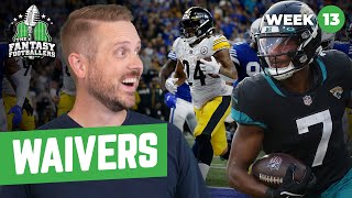 Week 13 Waivers  Fathomable Greatness Full Stream Ahead  Fantasy Football 2022  Ep 1339 [upl. by Ahsirtak615]