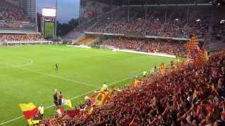 Les Corons chanté par le stade Bollaert RCLCAB 04082013 [upl. by Gillian]