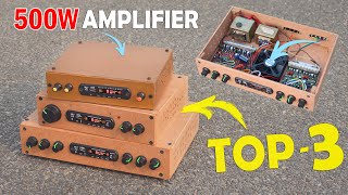 TOP3 Best 500W amplifier making at home  How to make 200W Amplifier with Volume Bass amp Treble🔥 [upl. by Ikkaj]