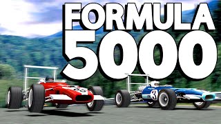 Formula ShortTrack Racing  Lime Rock F5000  Grand Prix Legends [upl. by Ahslek]