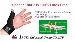 3D Breathable Patented Spacer Fabric Thumbt Splint [upl. by Wassyngton601]