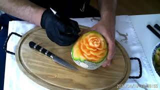 Melonen Rose Pp Carving Art [upl. by Nnaarual]